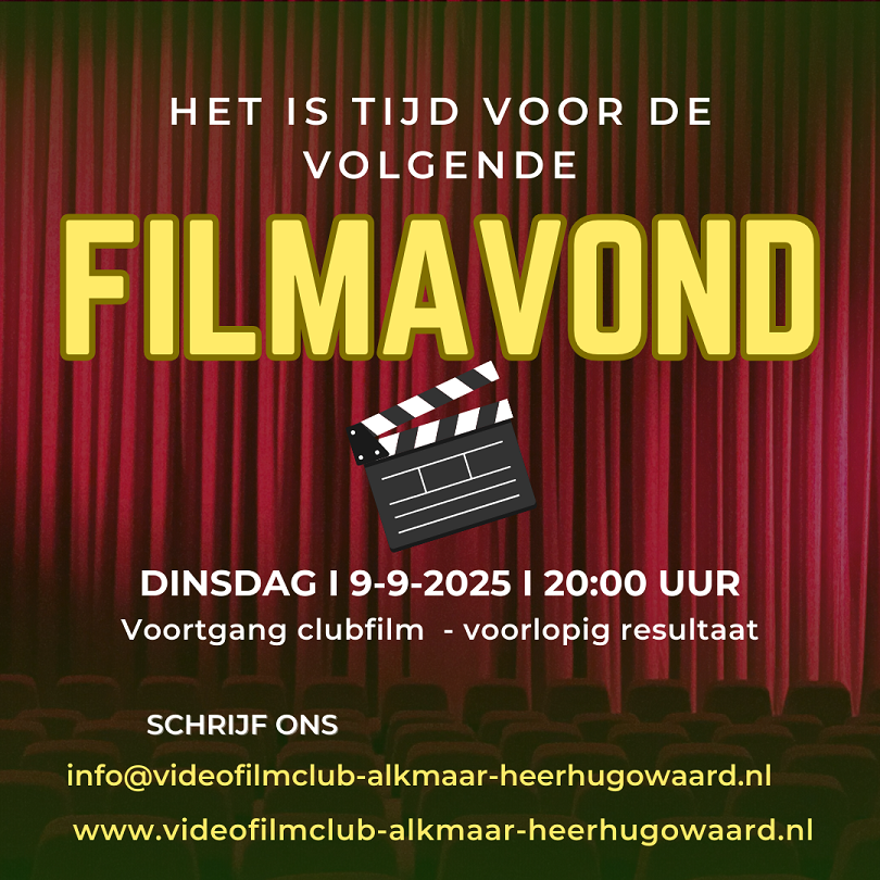 Dinsdag I 9 9 2025 I 2000 uur